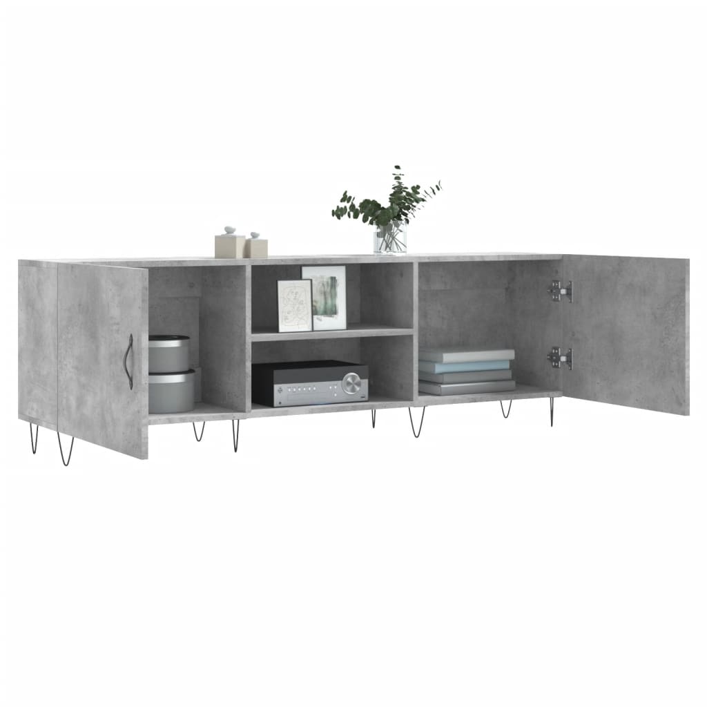 vidaXL TV Cabinet Concrete Grey 150x30x50 cm Engineered Wood