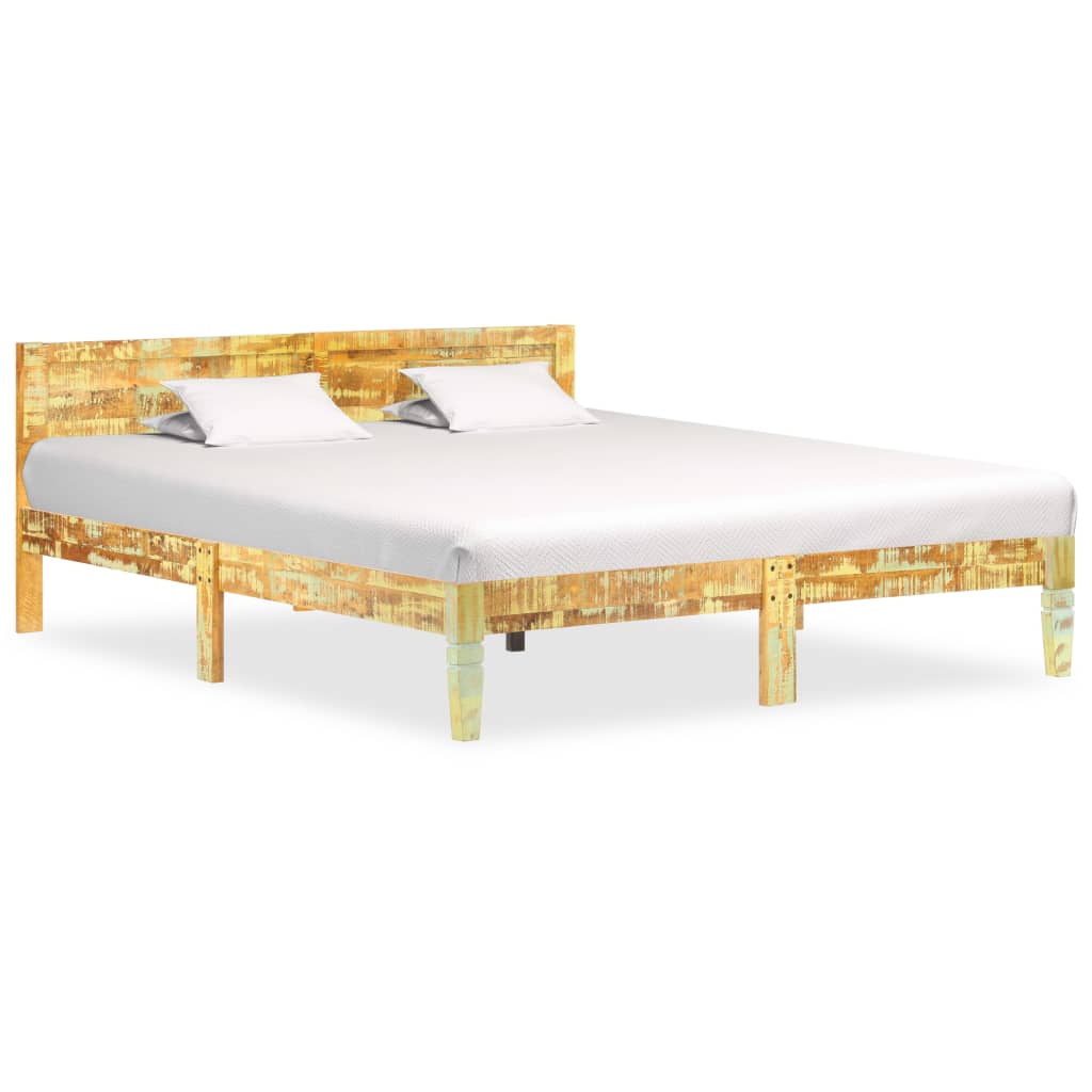 vidaXL Bed Frame without Mattress Solid Reclaimed Wood 180x200 cm Super King