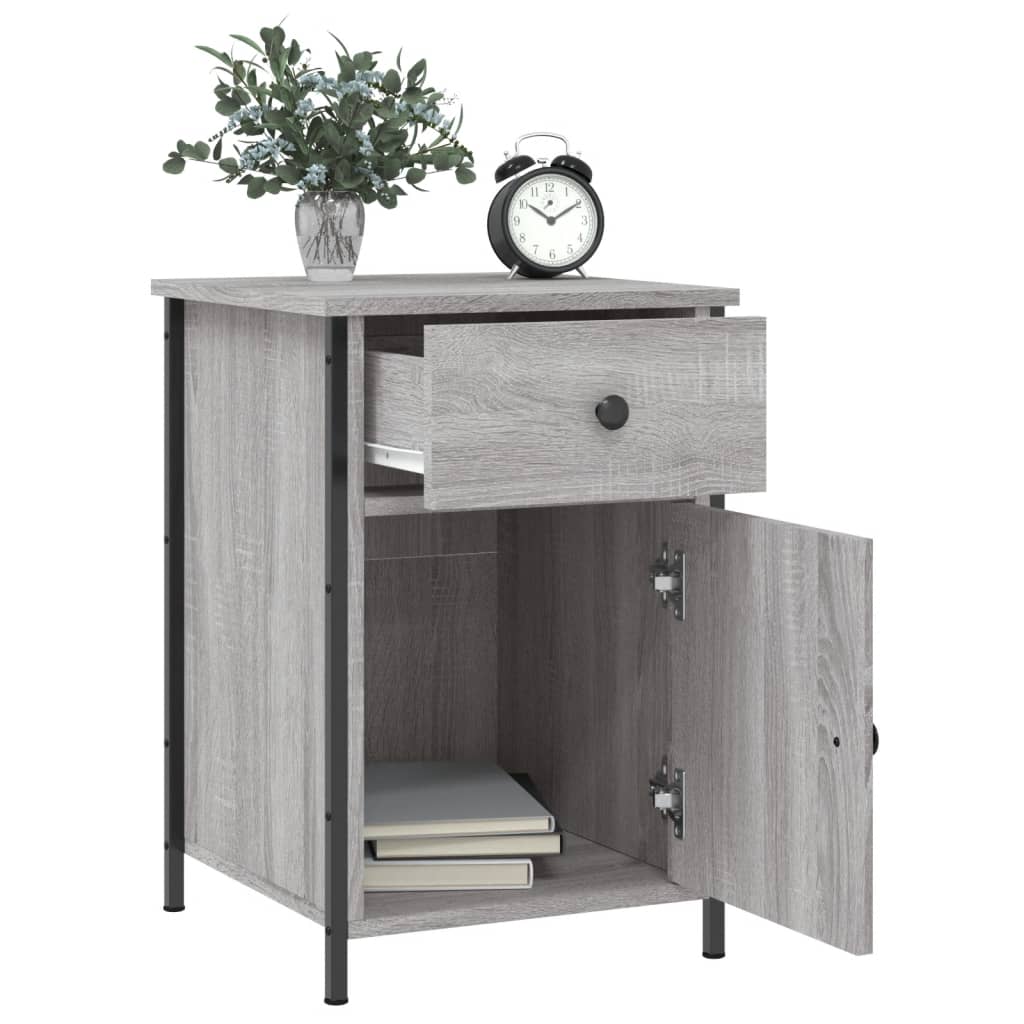 vidaXL Bedside Cabinet Grey Sonoma 40x42x60 cm Engineered Wood