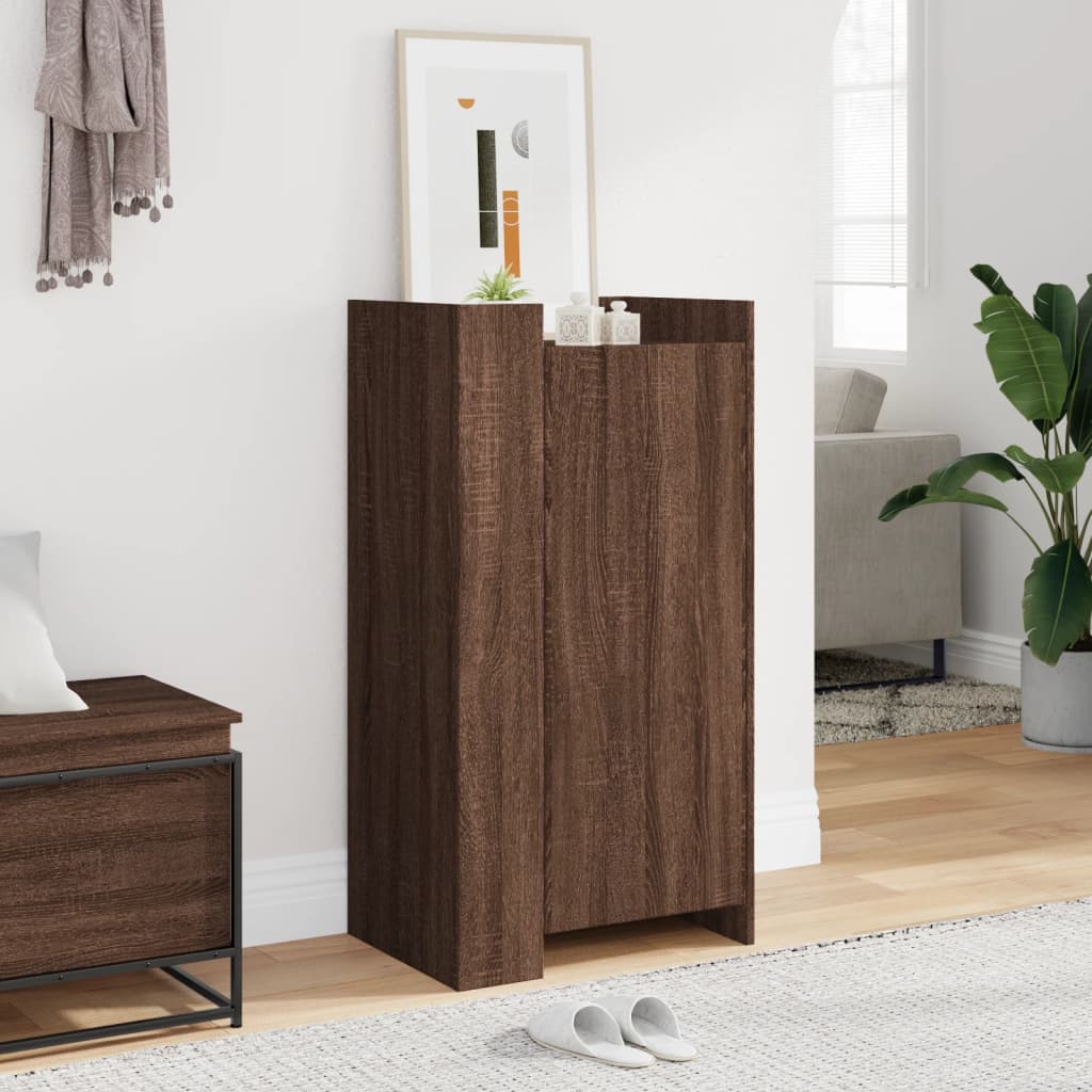 vidaXL Shoe Cabinet Brown Oak 52x37.5x100 cm Engineered Wood