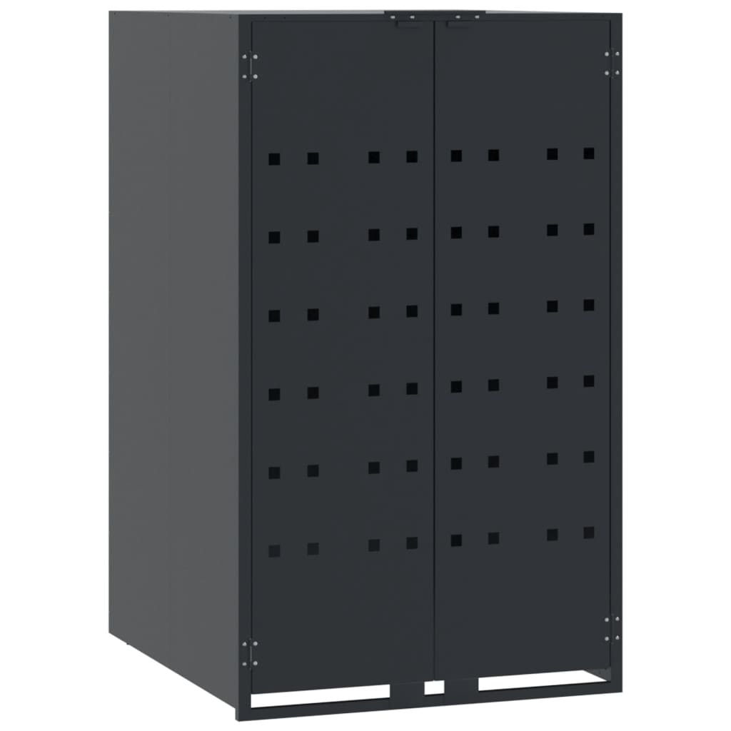 vidaXL Wheelie Bin Storage for 4 Bins Anthracite 276x79x117 cm Steel