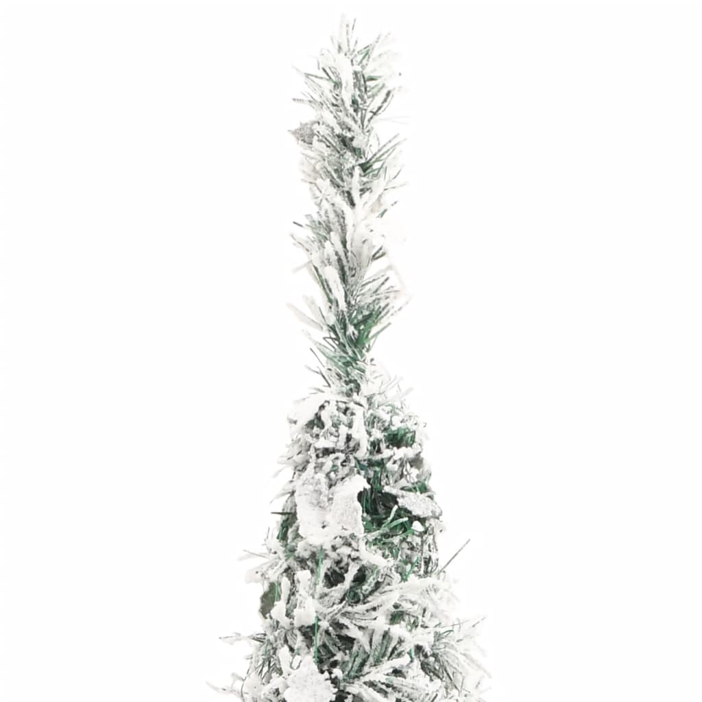 vidaXL Artificial Christmas Tree Pop-up Flocked Snow 150 LEDs 180 cm