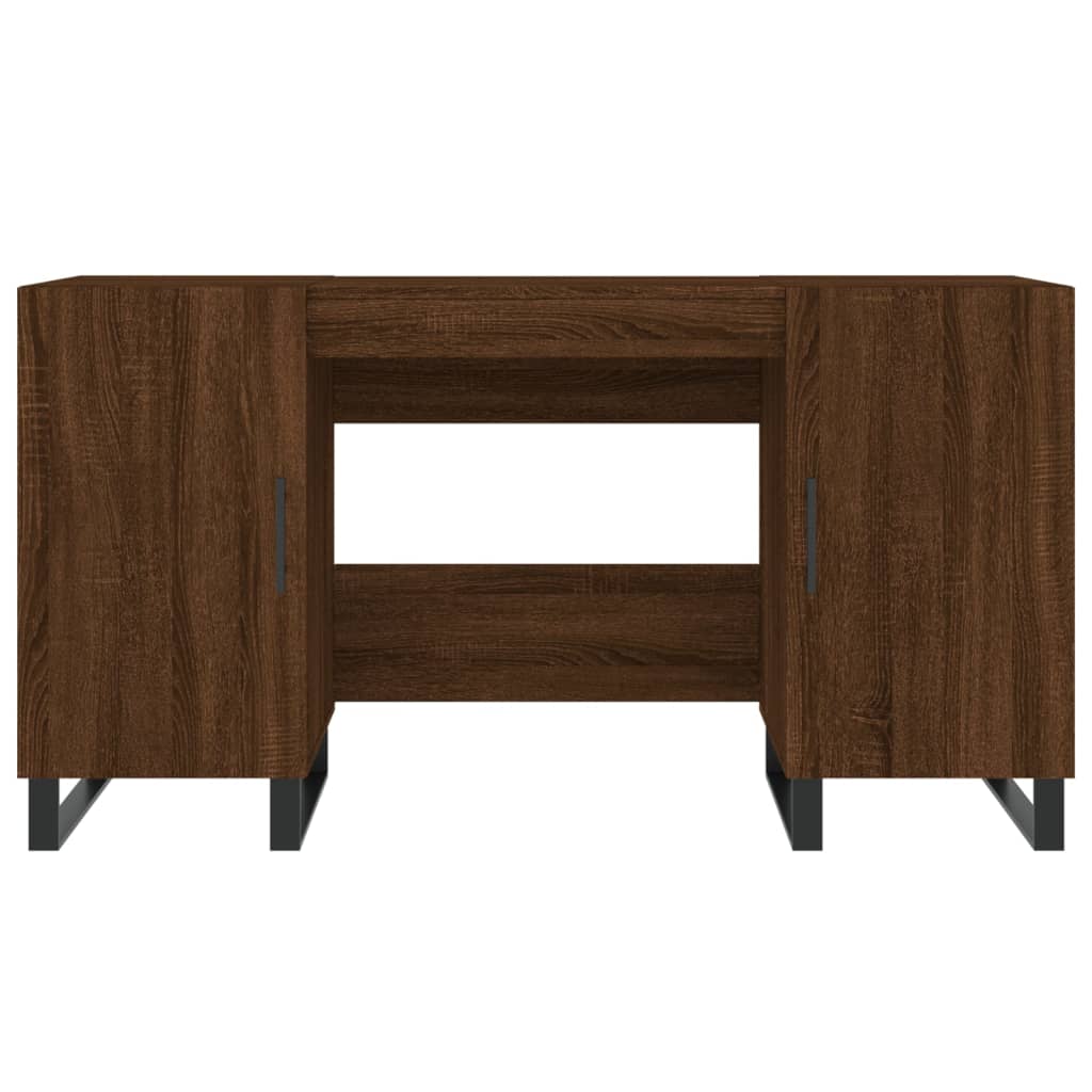 vidaXL Desk Brown Oak 140x50x75 cm Engineered Wood