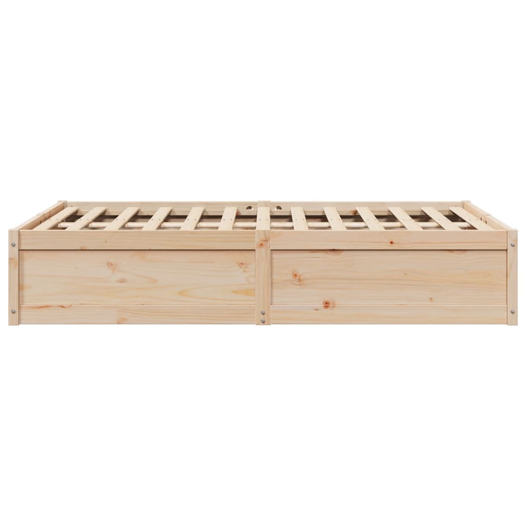 vidaXL Bed Frame without Mattress 135x190 cm Double Solid Wood Pine