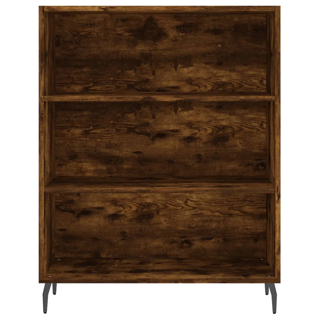 vidaxL Shelf Cabinet Smoked Oak 69.5x32.5x90 cm Engineered Wood