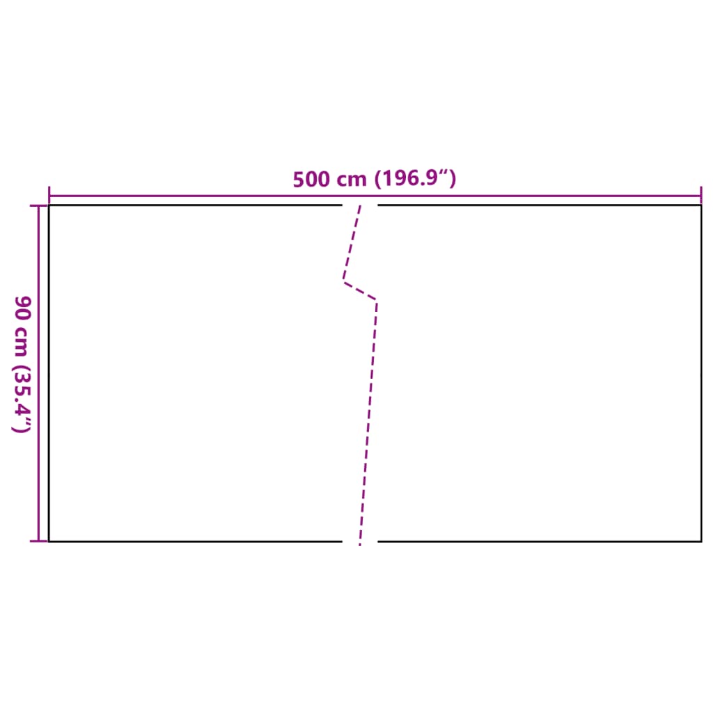 vidaXL Balcony Screen White 500x90 cm Poly Rattan