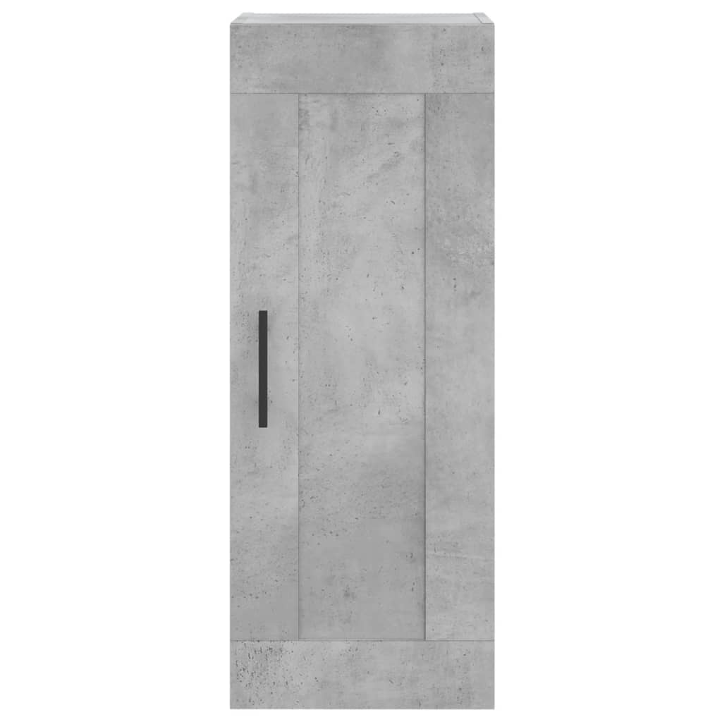 vidaXL Wall Mounted Cabinet Concrete Grey 34.5x34x90 cm Engineered Wood