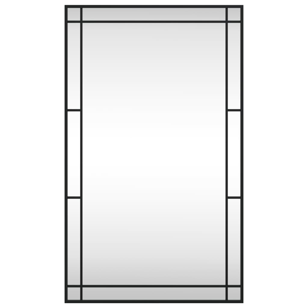 vidaXL Wall Mirror Black 60x100 cm Rectangle Iron