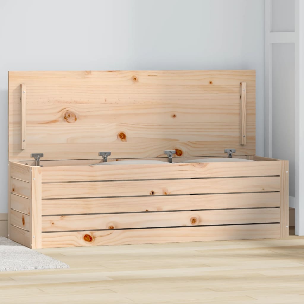 vidaXL Storage Box 109x36.5x33 cm Solid Wood Pine