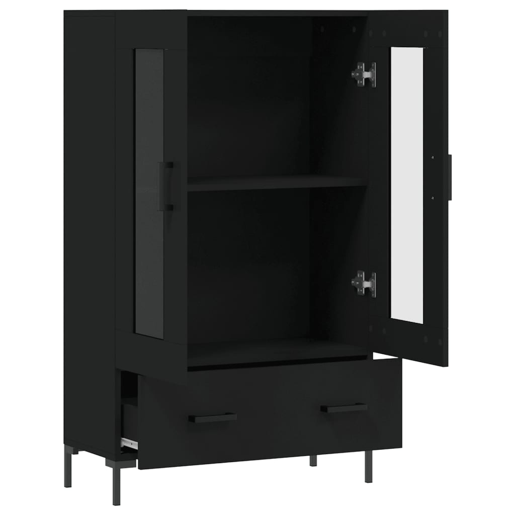 vidaXL Highboard Black 69.5x31x115 cm Engineered Wood