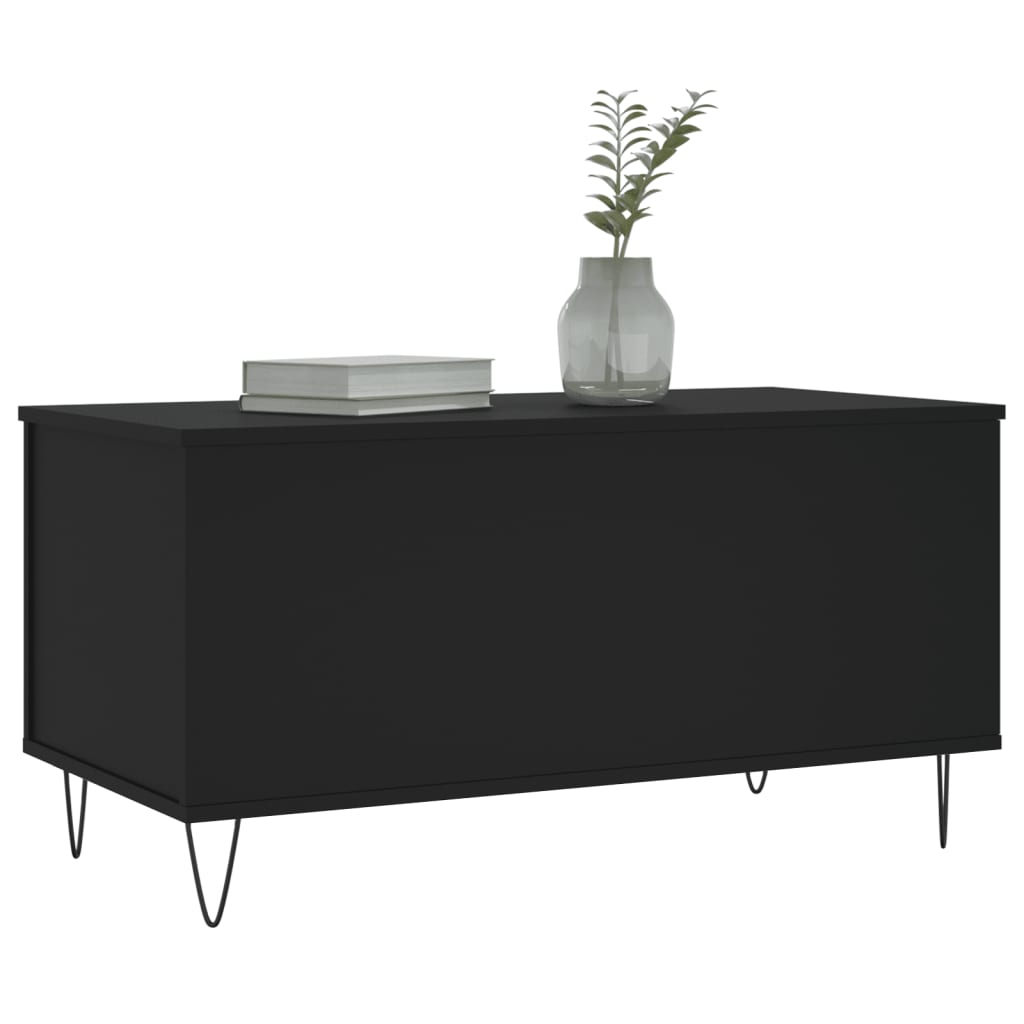 vidaXL Coffee Table Black 90x44.5x45 cm Engineered Wood