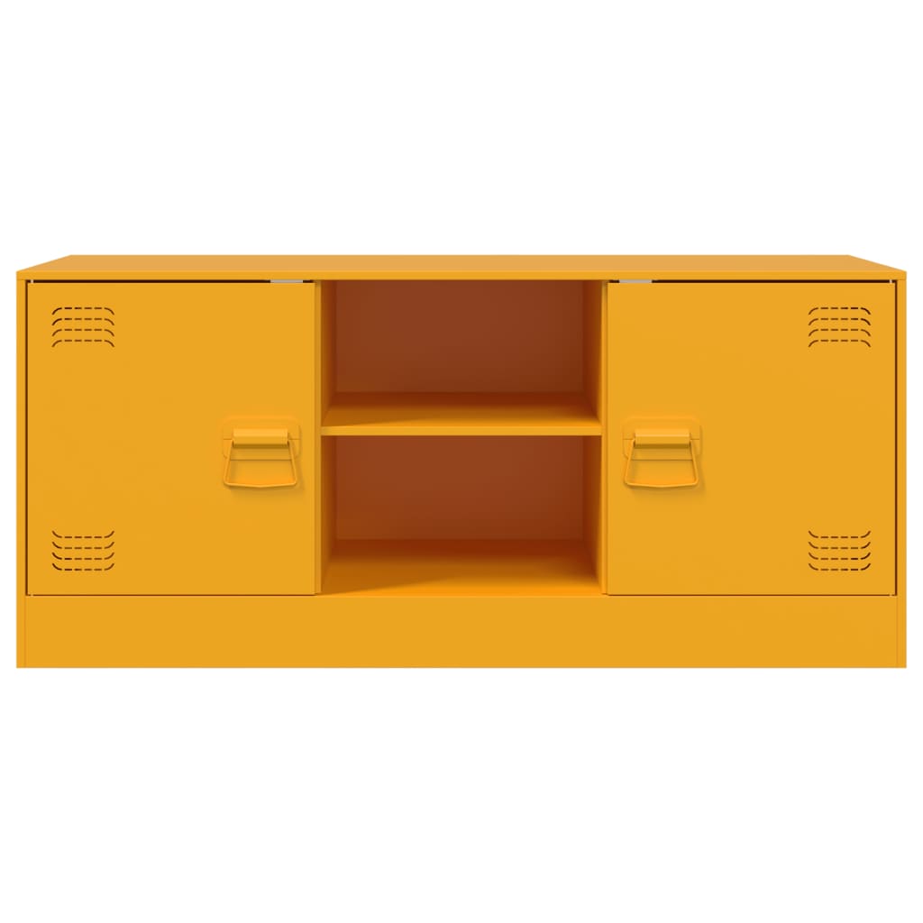 vidaXL TV Cabinet Mustard Yellow 99x39x44 cm Steel