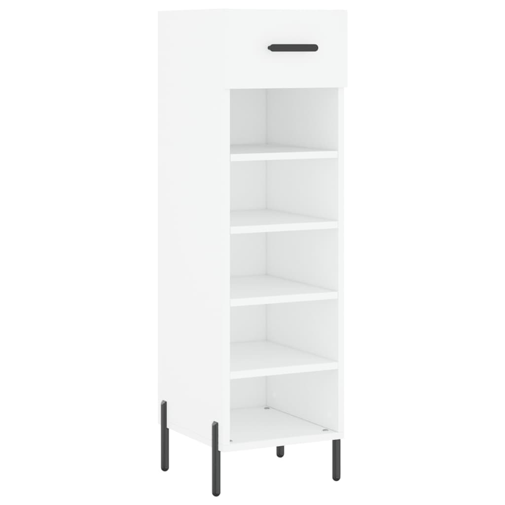 vidaXL Shoe Cabinet White 30x35x105 cm Engineered Wood