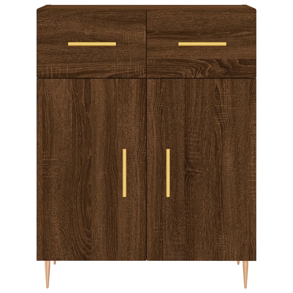 vidaXL Highboard Brown Oak 69.5x34x180 cm Engineered Wood