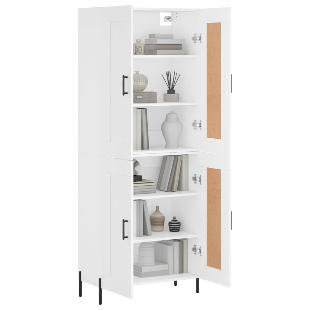 vidaXL Highboard White 69.5x34x180 cm Engineered Wood