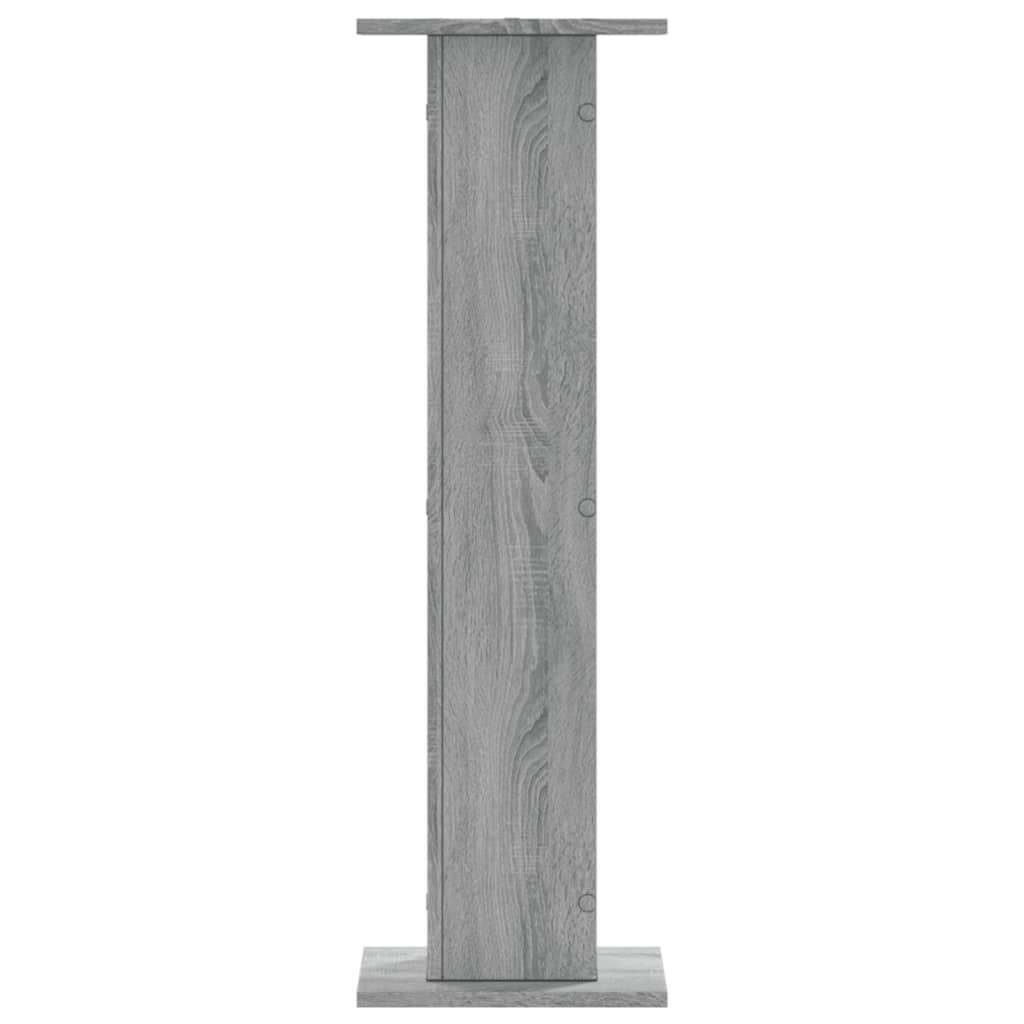 vidaXL Speaker Stands 2 pcs Grey Sonoma 30x30x95 cm Engineered Wood