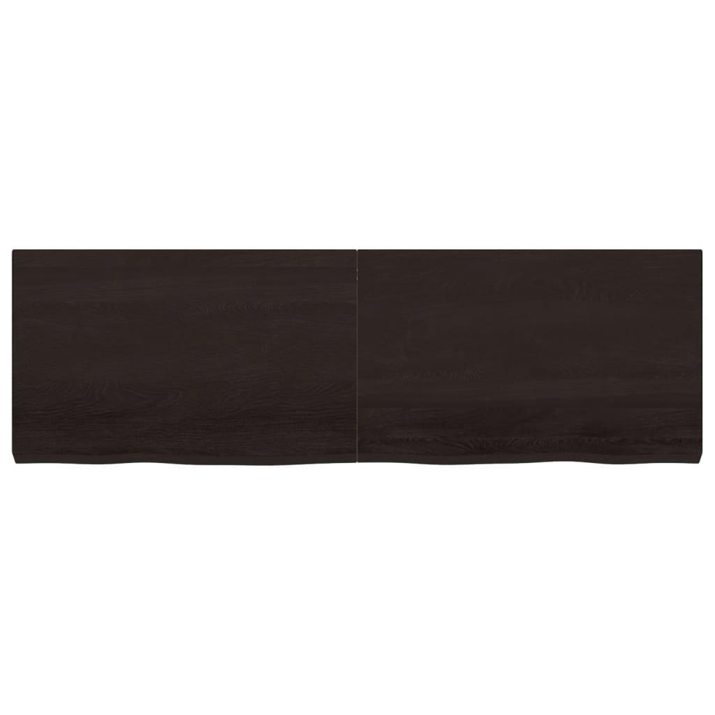 vidaXL Bathroom Countertop Dark Brown 160x50x(2-6) cm Treated Solid Wood