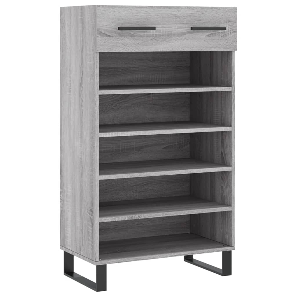 vidaXL Shoe Cabinet Grey Sonoma 60x35x105 cm Engineered Wood