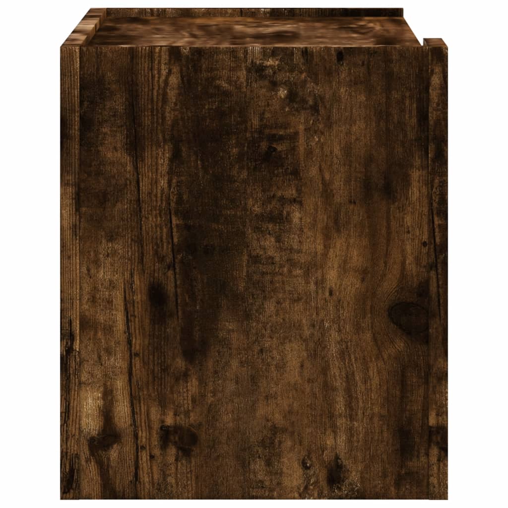 vidaXL Wall-mounted Bedside Cabinet Smoked Oak 45x30x35 cm