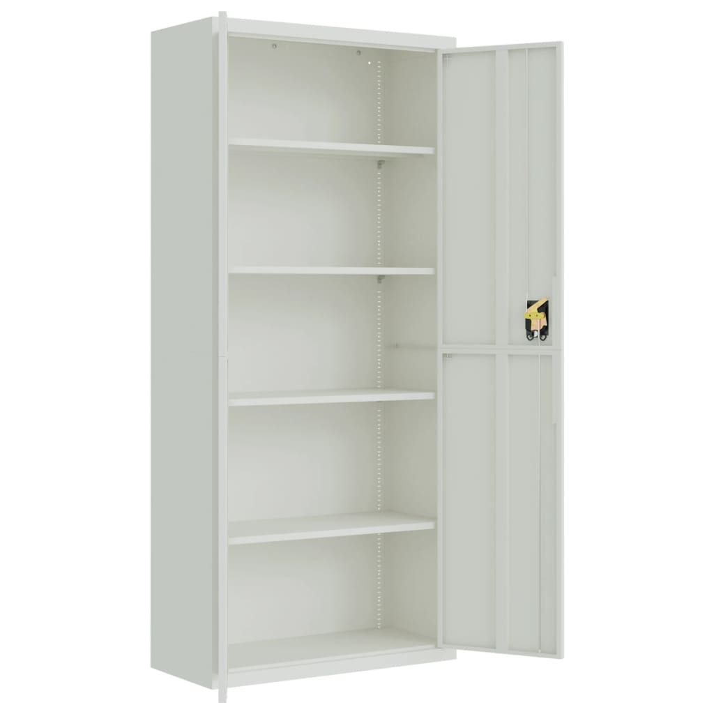 vidaXL File Cabinet Light Grey 90x40x240 cm Steel