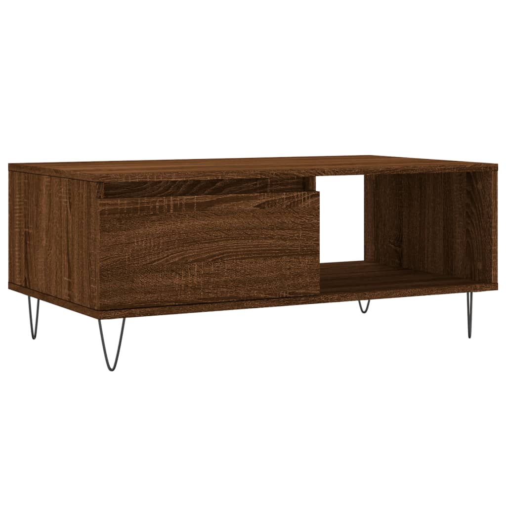 vidaXL Coffee Table Brown Oak 90x50x36.5 cm Engineered Wood