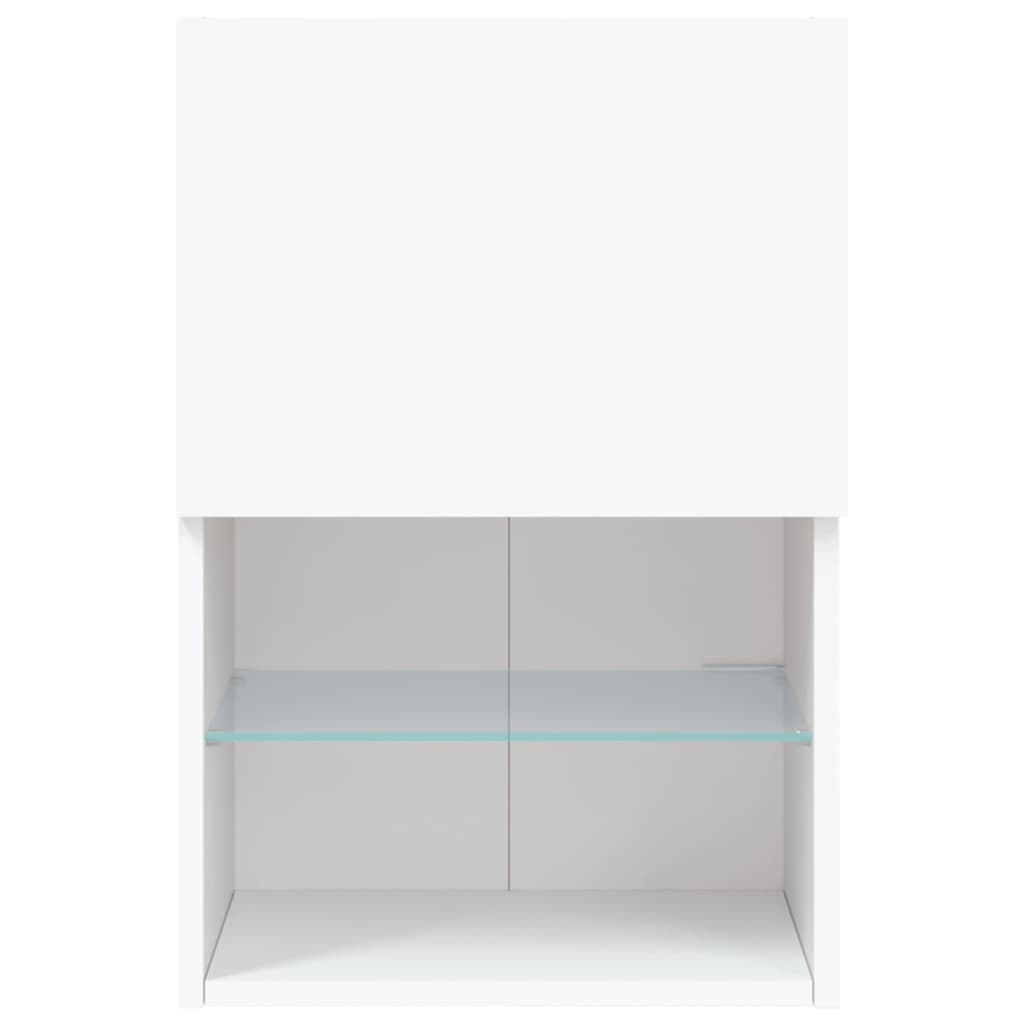 vidaXL TV Cabinet with LED Lights White 40.5x30x60 cm