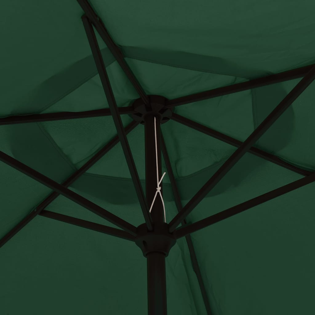 vidaXL Garden Parasol Green 3m Steel Pole