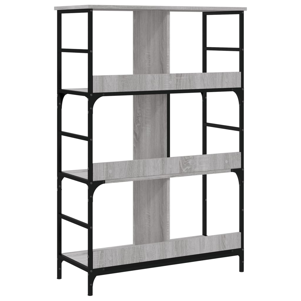 vidaXL Bookshelf Grey Sonoma 78.5x33x117.5 cm Engineered Wood