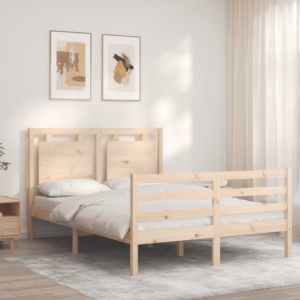 vidaXL Bed Frame without Mattress 140x200 cm Solid Wood