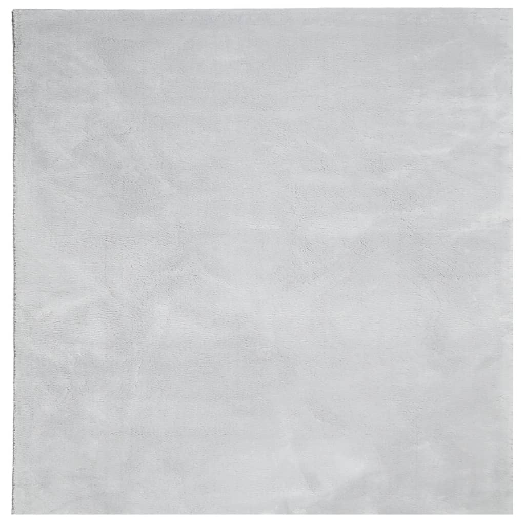 vidaXL Rug HUARTE Short Pile Soft and Washable Grey 240x240 cm