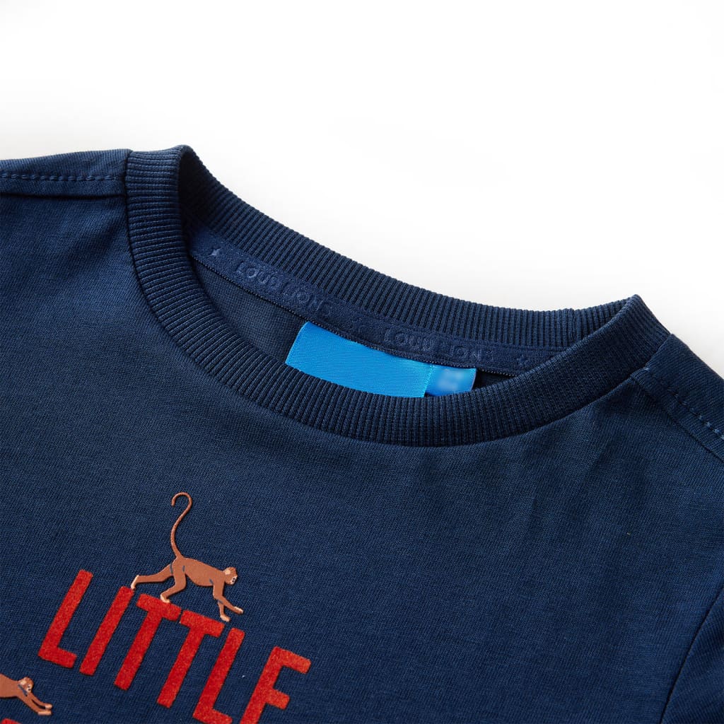 Kids' T-shirt with Long Sleeves Navy Blue 92