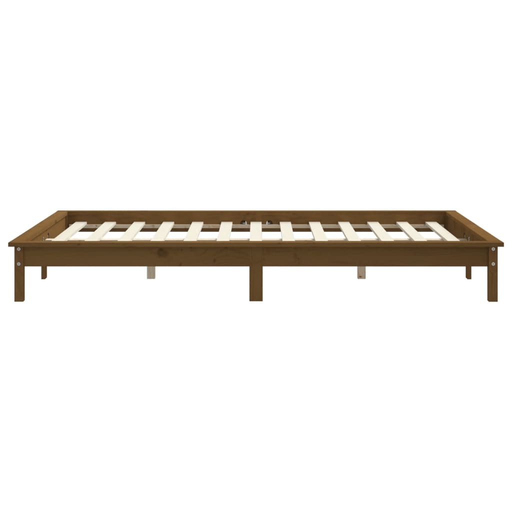 vidaXL Bed Frame without Mattress Honey Brown 200x200 cm Solid Wood