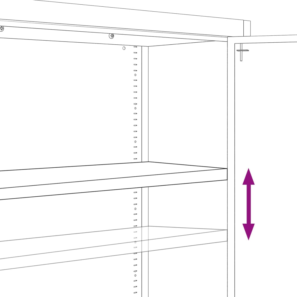 vidaXL File Cabinet Black 90x40x180 cm Steel