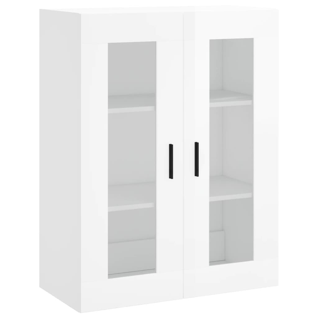 vidaXL Wall Mounted Cabinets 2 pcs High Gloss White Engineered Wood