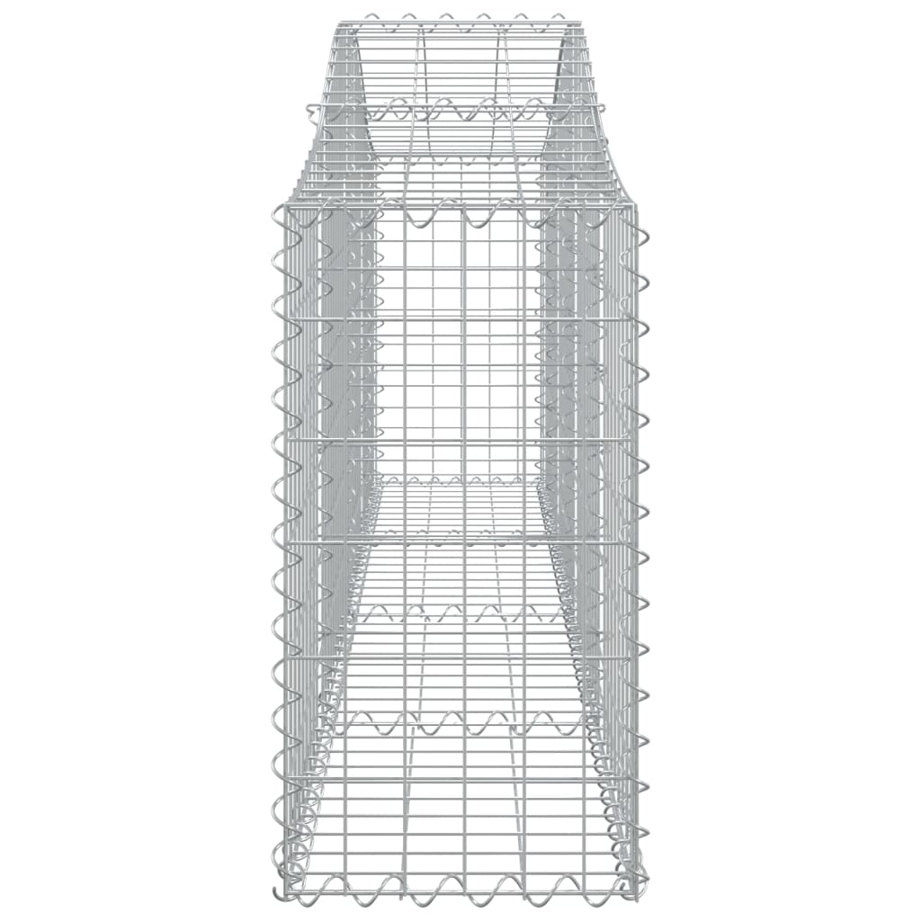 vidaXL Arched Gabion Baskets 25 pcs 200x30x60/80 cm Galvanised Iron