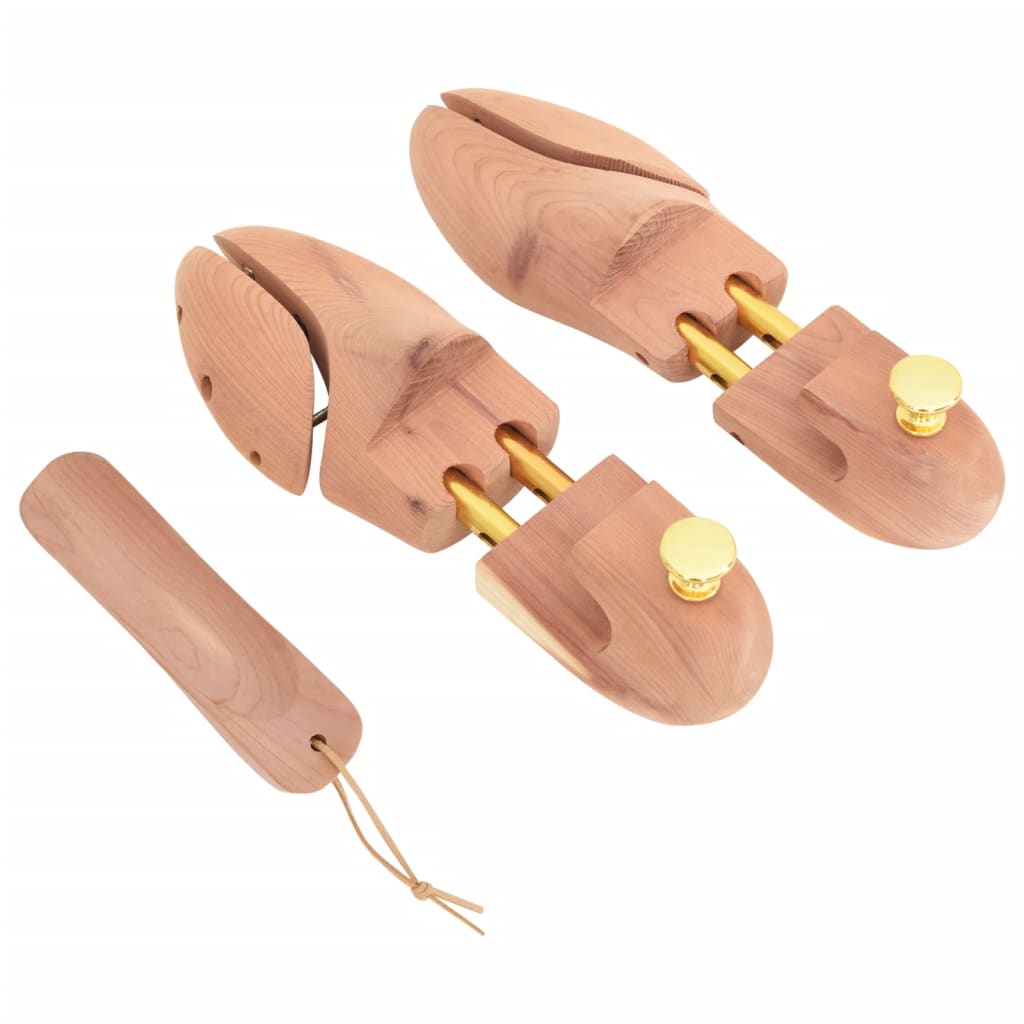 vidaXL Shoe Stretcher with Shoe Horn EU 40-41 Solid Wood Cedar