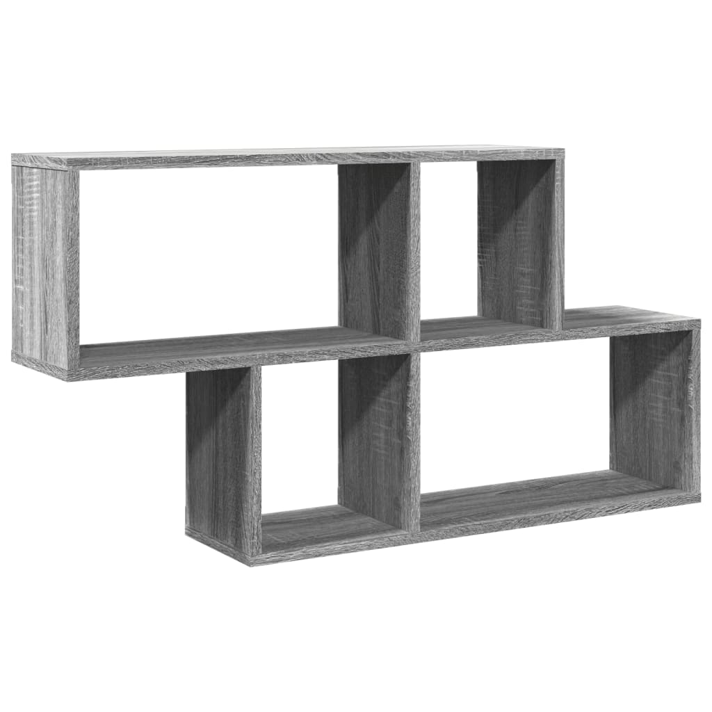 vidaXL Wall Shelf Grey Sonoma 100x20x53 cm Engineered Wood