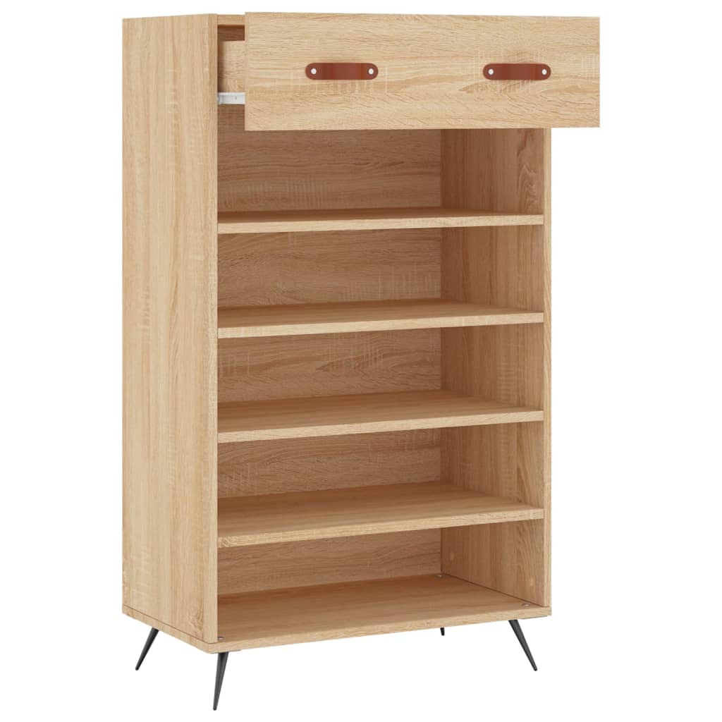 vidaXL Shoe Cabinet Sonoma Oak 60x35x105 cm Engineered Wood