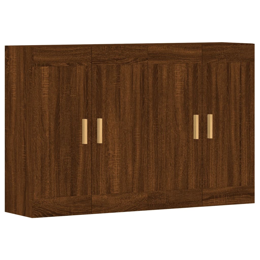 vidaXL Wall Mounted Cabinets 2 pcs Brown Oak Engineered Wood