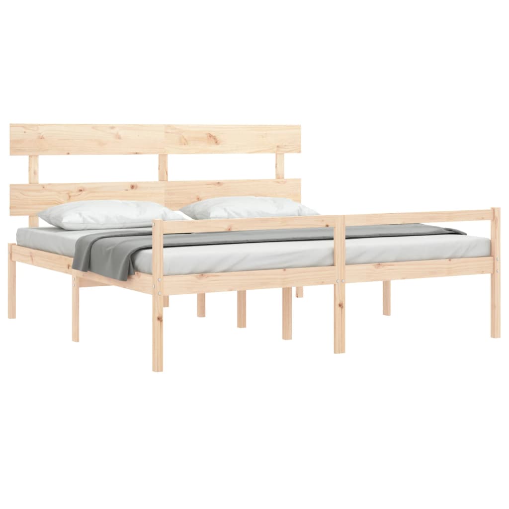 vidaXL Senior Bed without Mattress Super King Size Solid Wood