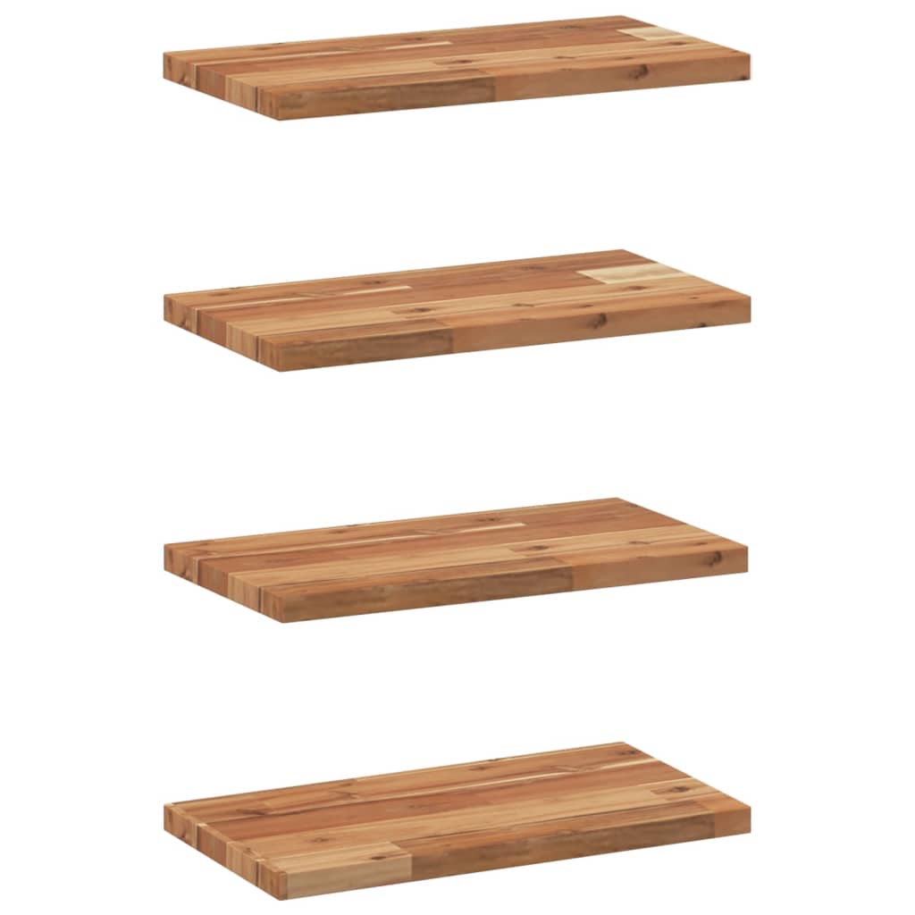 vidaXL Floating Shelves 4 pcs 40x20x2 cm Oil Finished Solid Wood Acacia