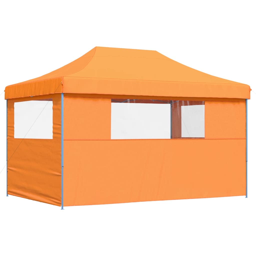 vidaXL Foldable Party Tent Pop-Up with 3 Sidewalls Orange