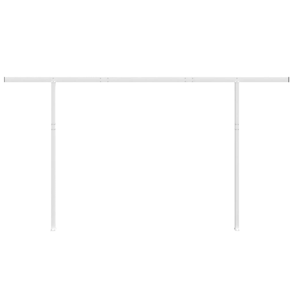 vidaXL Awning Post Set White 450x245 cm Iron