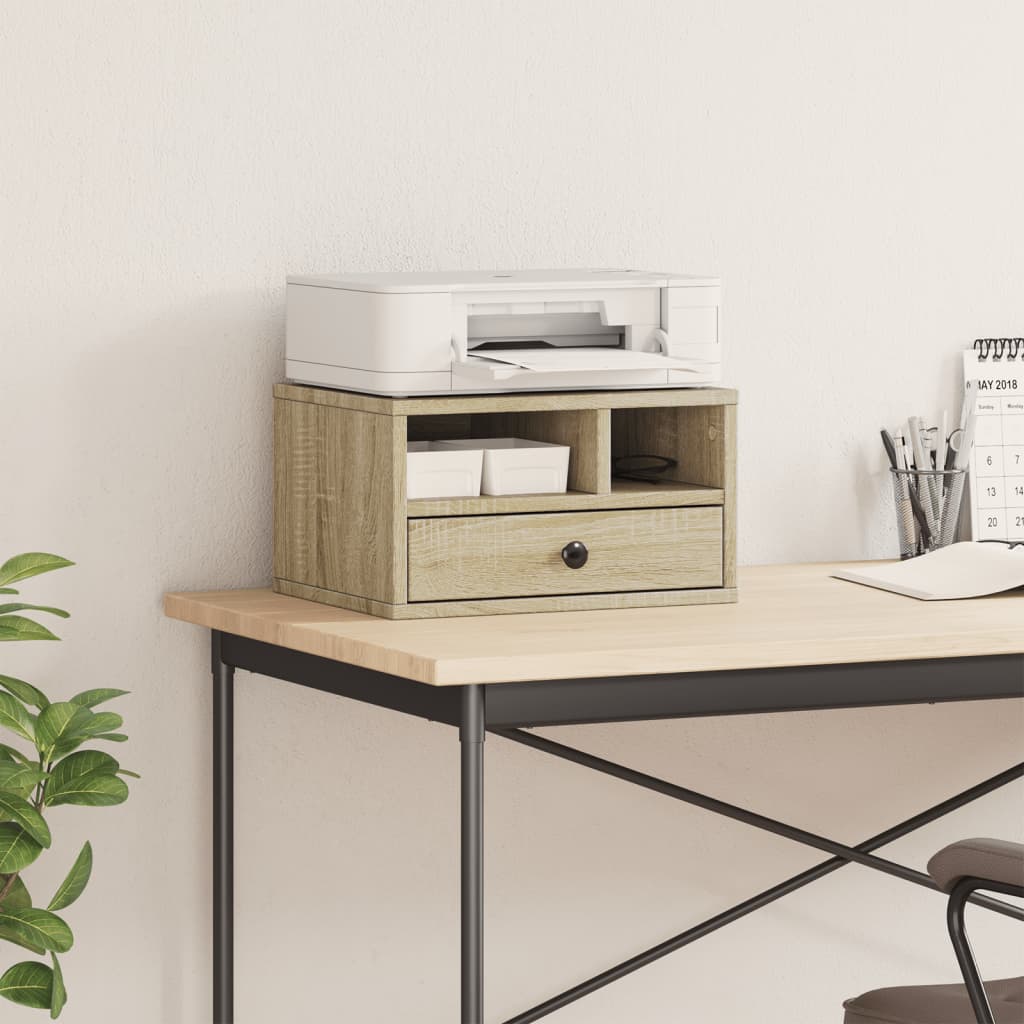 vidaXL Printer Stand Sonoma Oak 40x32x22,5 cm Engineered Wood