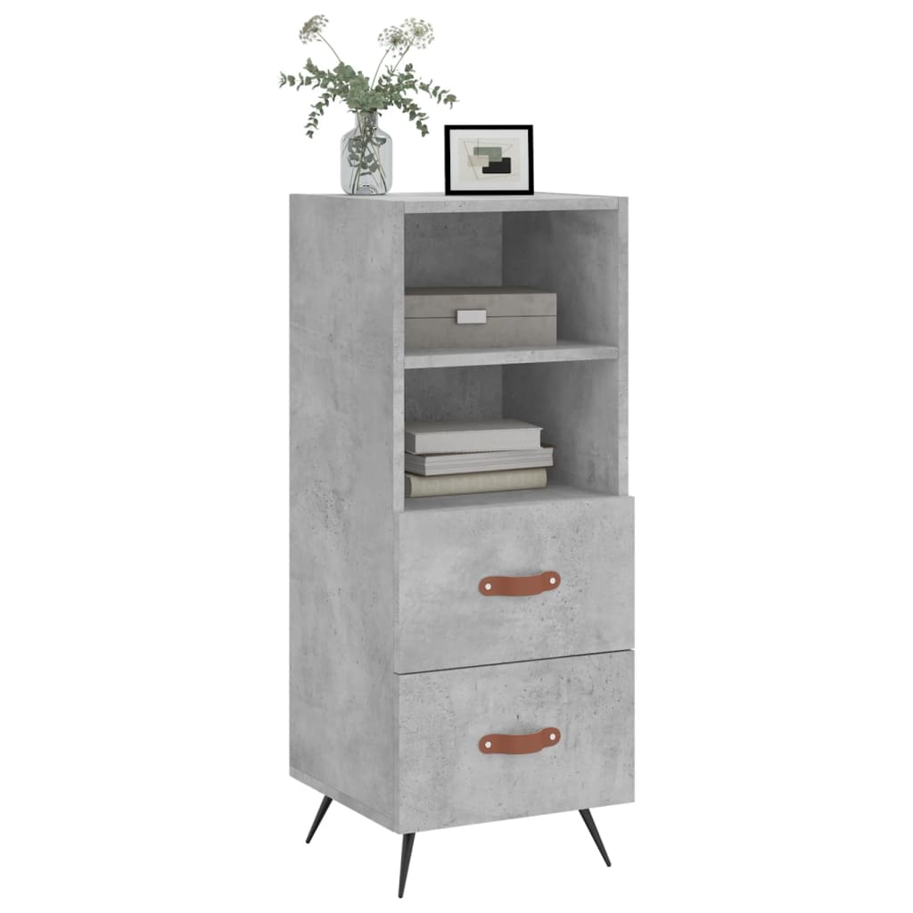 vidaXL Sideboard Concrete Grey 34.5x34x90 cm Engineered Wood