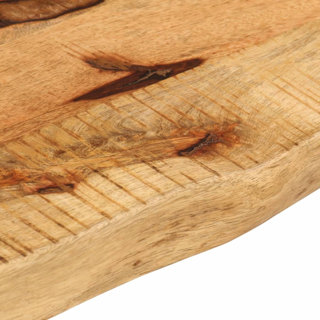 vidaXL Table Top 120x30x3.8 cm Live Edge Solid Wood Rough Mango