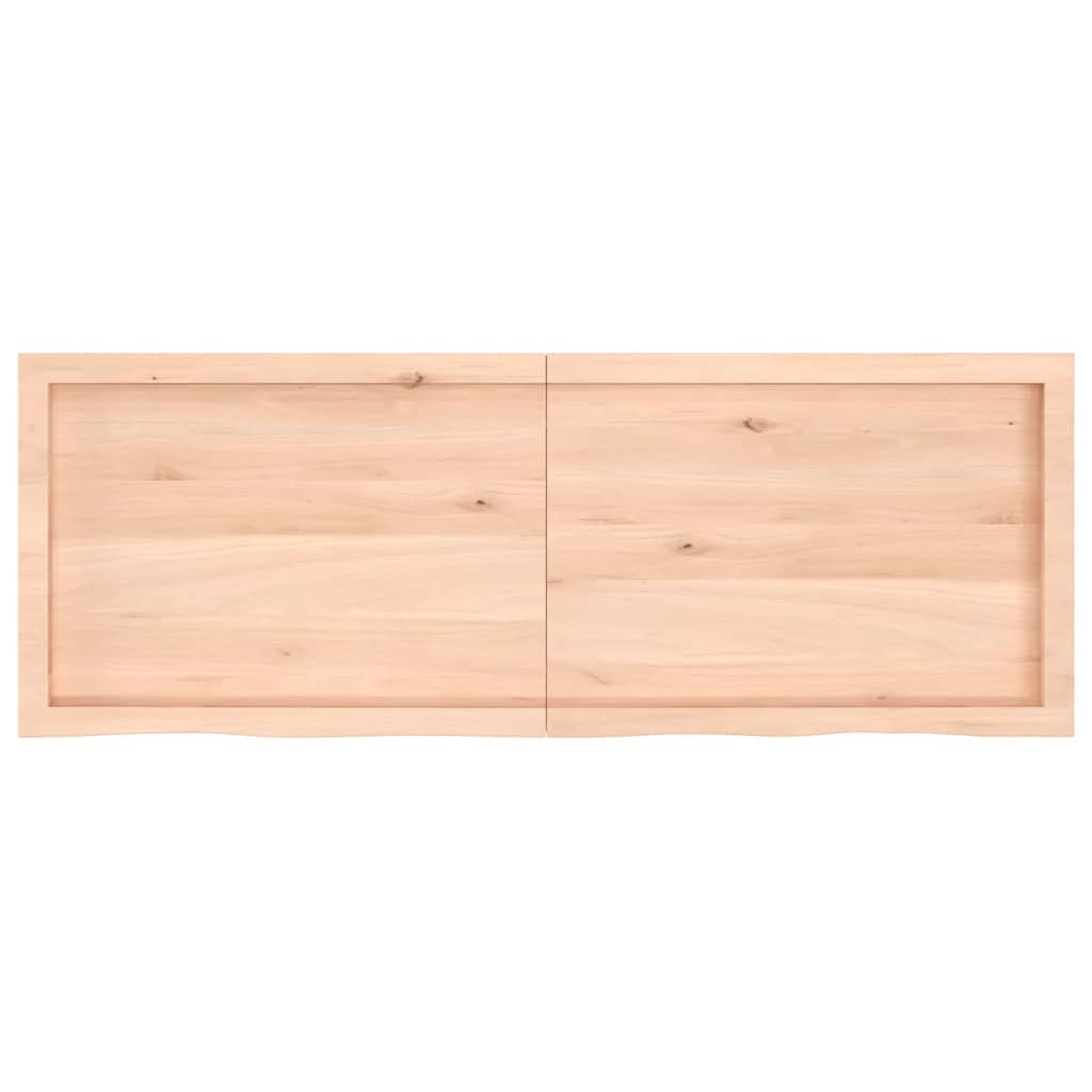 vidaXL Bathroom Countertop 140x50x(2-4) cm Untreated Solid Wood