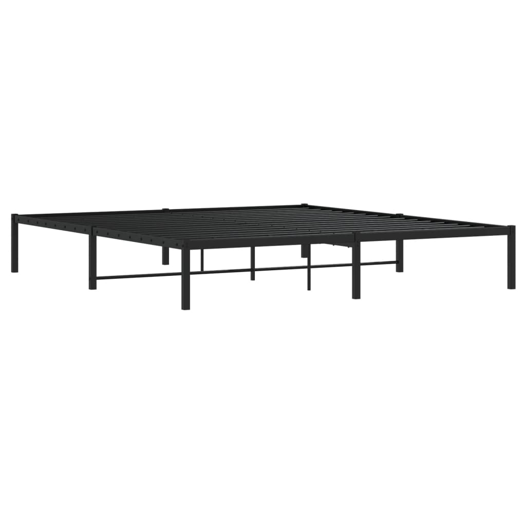 vidaXL Metal Bed Frame without Mattress Black 183x213 cm