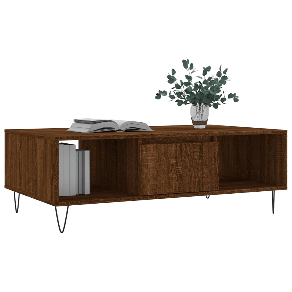 vidaXL Coffee Table Brown Oak 104x60x35 cm Engineered Wood