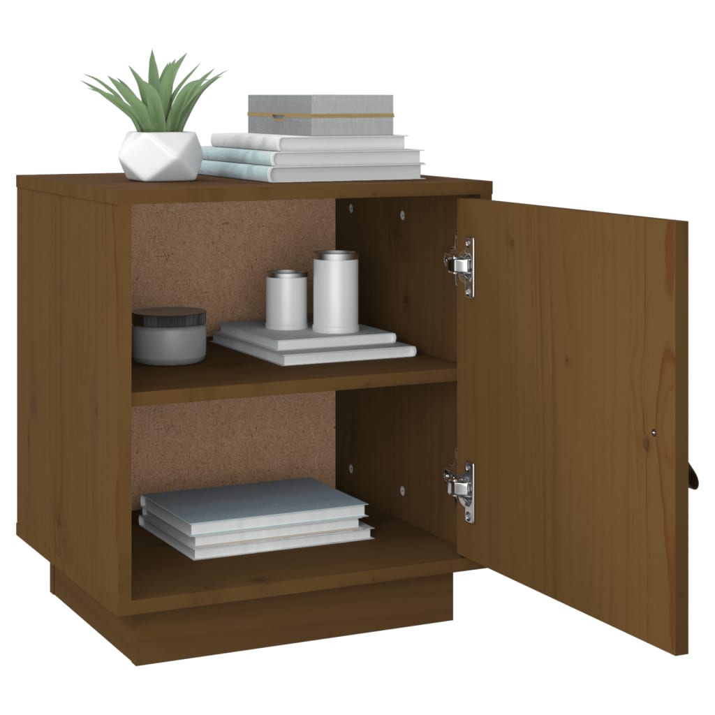 vidaXL Bedside Cabinets 2 pcs Honey Brown 40x34x45 cm Solid Wood Pine